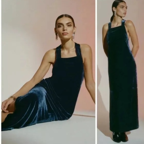 Anthropologie NWT Halter Velvet Maxi Dress Size XL. - Picture 11 of 13